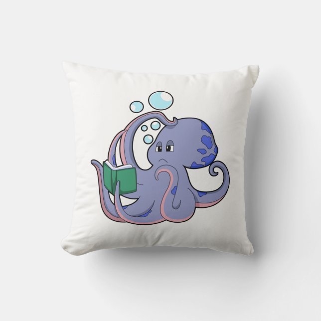 Octopus at Reading with Book Cushion (Front)