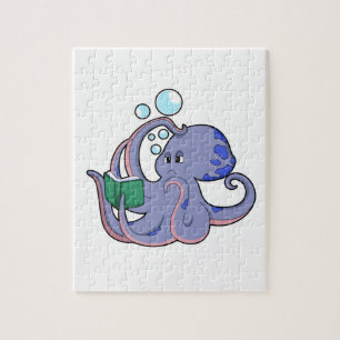 Octopus at Reading with Book Jigsaw Puzzle
