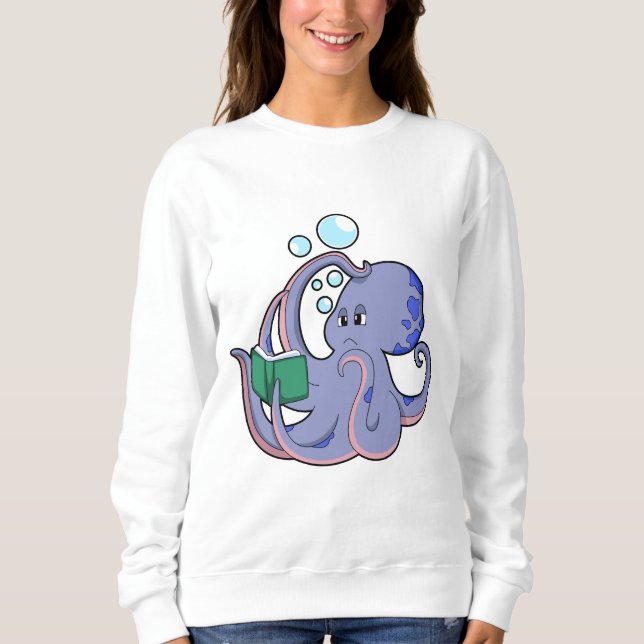 Octopus at Reading with Book Sweatshirt (Front)