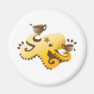 Octopus Barista Magnet