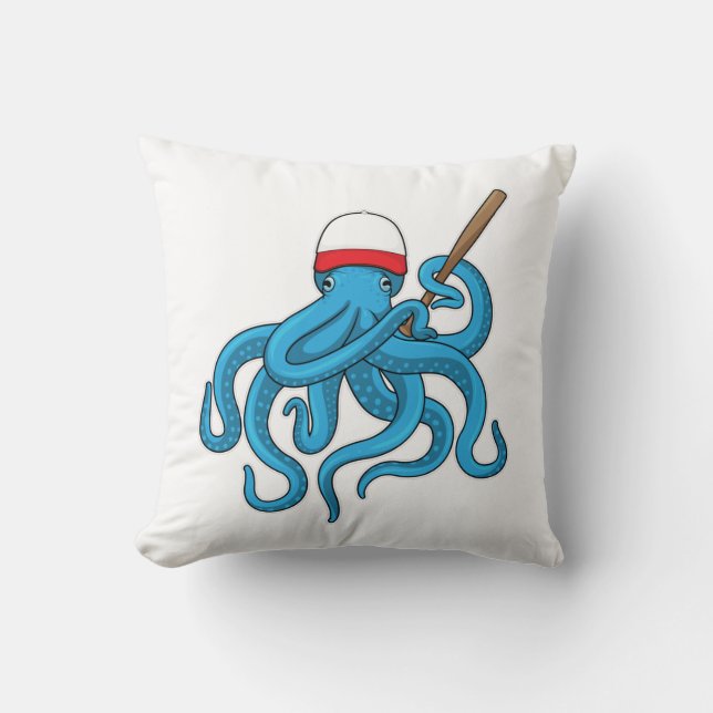 Octopus Baseball bat Baseball Cushion (Front)