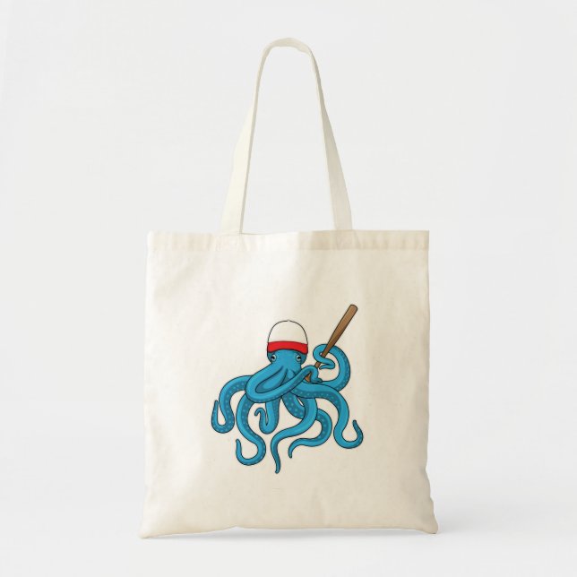 Octopus Baseball bat Baseball Tote Bag (Front)