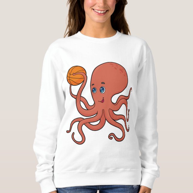 Octopus Basketball player Basketball Sweatshirt (Front)