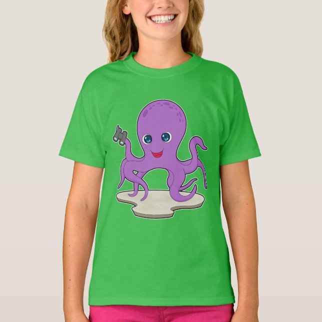 Octopus Binoculars T-Shirt (Front)