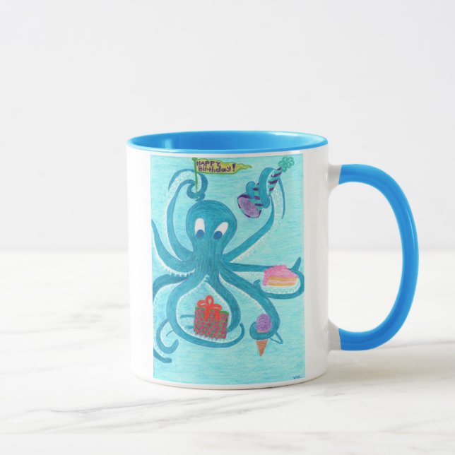 Octopus Birthday Mug (Right)