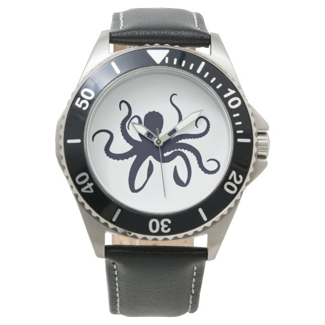 OCTOPUS.  BLACK OCTOPUS. WATCH (Front)