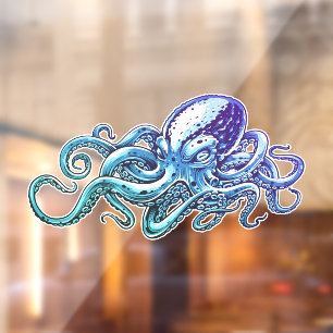 Octopus Blue Ocean Nautical Art