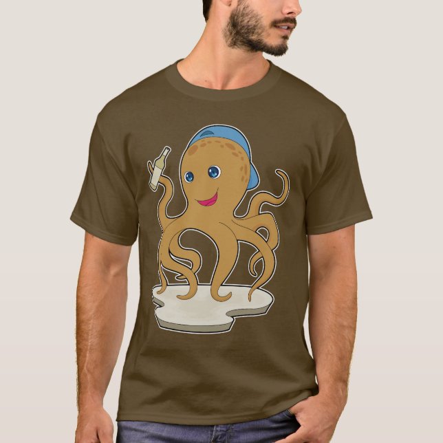 Octopus Bottle Beer T-Shirt (Front)