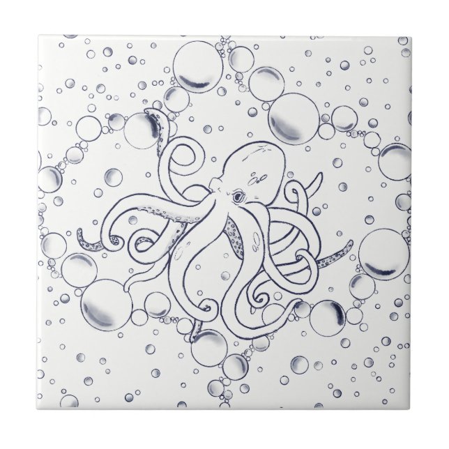 Octopus Bubble Drift Primary Tile (Front)