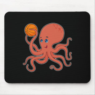 Octopus Bysketbyll Player Bysketbyll Sports Mouse Pad