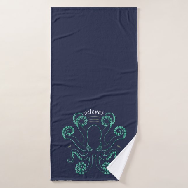 Octopus Cephalopod Tentacles Bath Towel (Bath Towel)