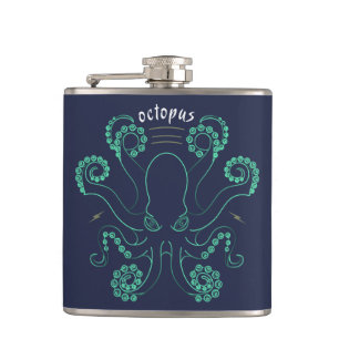 Octopus Cephalopod Tentacles Hip Flask