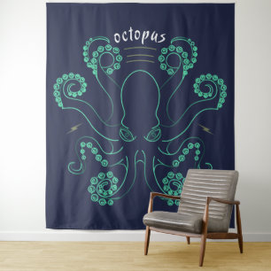 Octopus Cephalopod Tentacles Tapestry