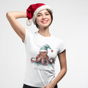 Octopus Christmas Joy, custom T-Shirt