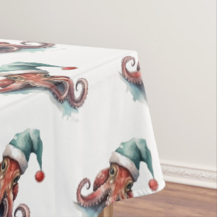 Octopus Christmas Joy Tablecloth