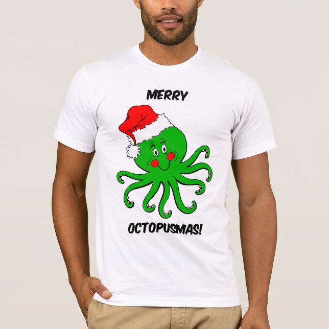 Octopus Christmas T-Shirt (Front)