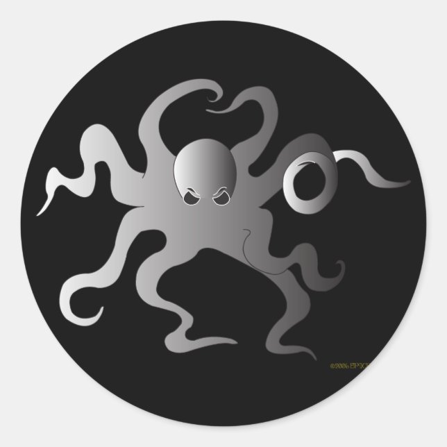 Octopus Classic Round Sticker (Front)