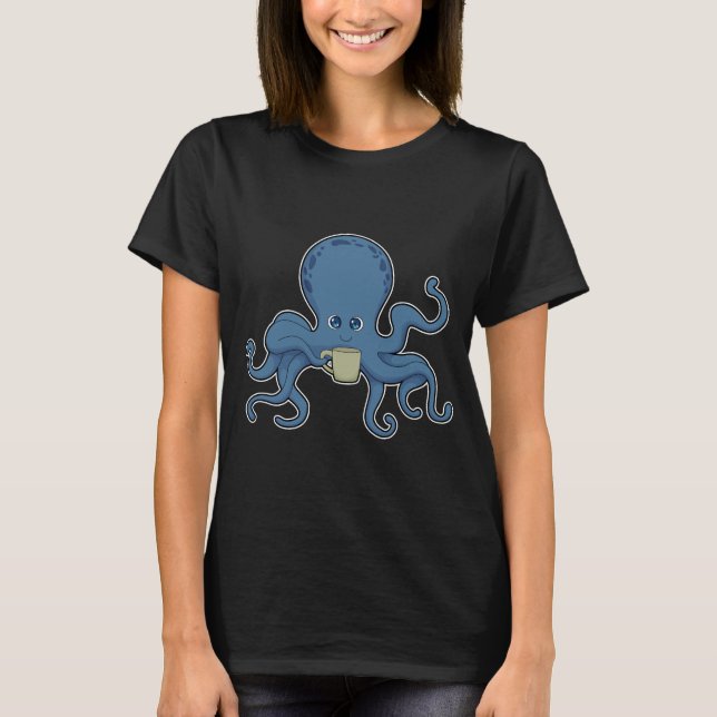 Octopus Coffee Mug T-Shirt (Front)