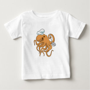 Octopus Cook Chef hat Baby T-Shirt