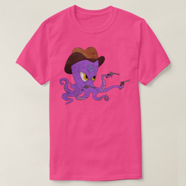 Octopus Cowboy T-Shirt (Design Front)
