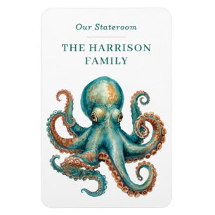 Octopus Cruise Ship Stateroom Magnet