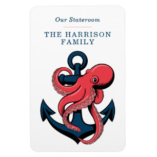 Octopus Cruise Ship Stateroom Magnet