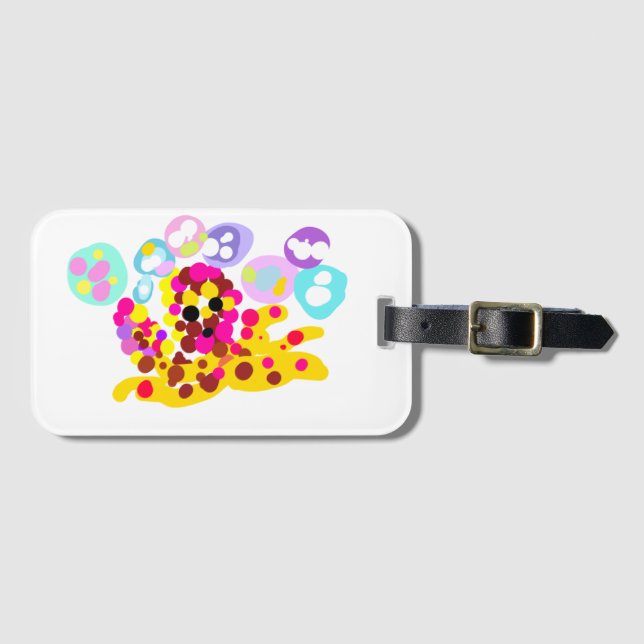 Octopus cute luggage tag (Front Horizontal)