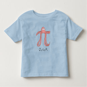 Octopus Cute Math Pi Day Kid's Toddler T-Shirt