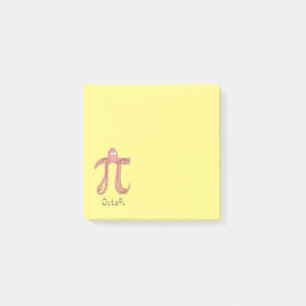 Octopus Cute Math Pi Day Post-It Notes
