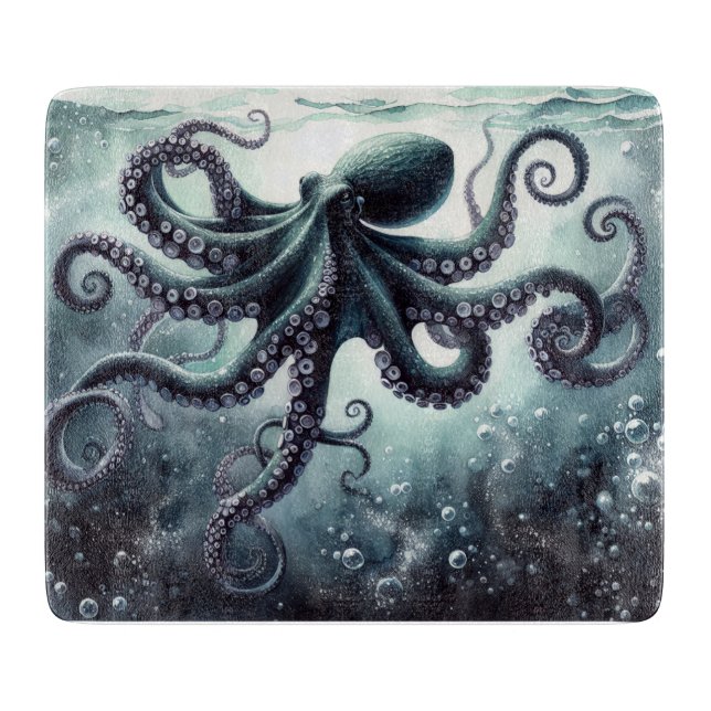 Octopus Cutting Board, Underwater Board (Front)