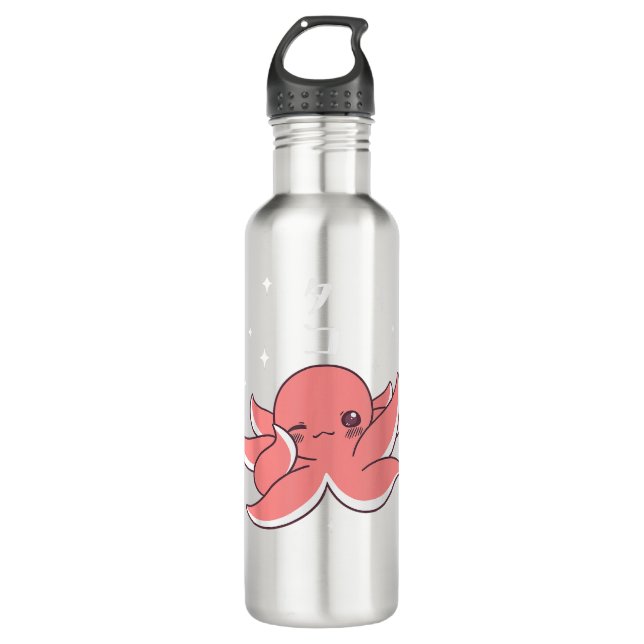 Octopus Dabbing Japanese Kawaii Cute Funny 710 Ml Water Bottle (Front)
