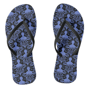 Octopus (dark background) jandals