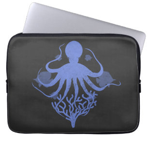 Octopus (dark background) laptop sleeve