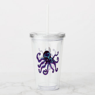 Octopus - Deep Purple Acrylic Tumbler