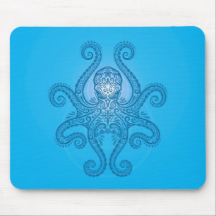 Octopus Design – light blue Mouse Pad