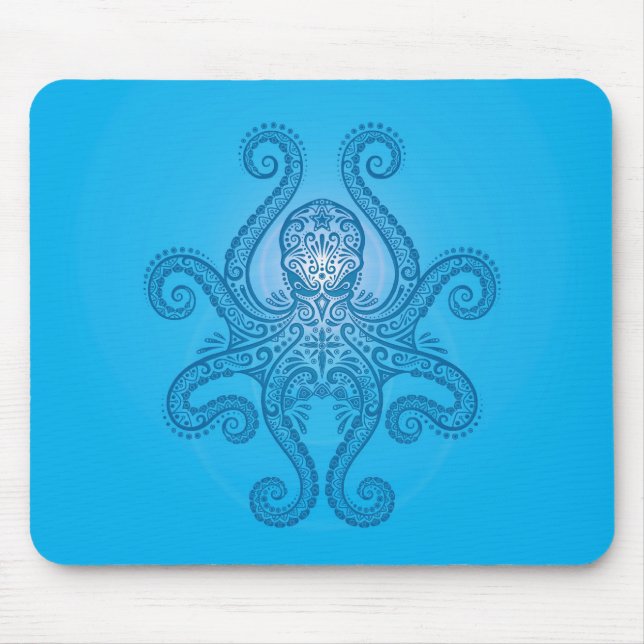 Octopus Design – light blue Mouse Pad (Front)