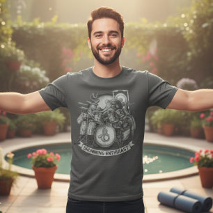 Octopus Drummer T-Shirt Funny Music Gift