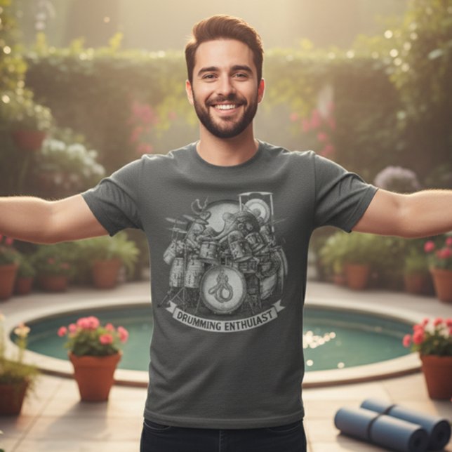 Octopus Drummer T-Shirt Funny Music Gift (Creator Uploaded)