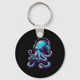 Octopus Gaming Animal Video Games Funny Octopus  Key Ring