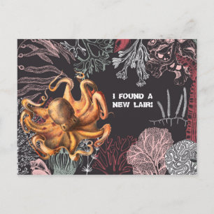 Octopus Garden Change of Address Postcard