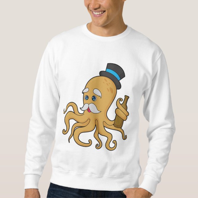 Octopus Gentleman Hat Sweatshirt (Front)
