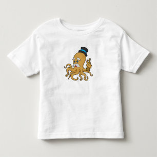 Octopus Gentleman Hat Toddler T-Shirt
