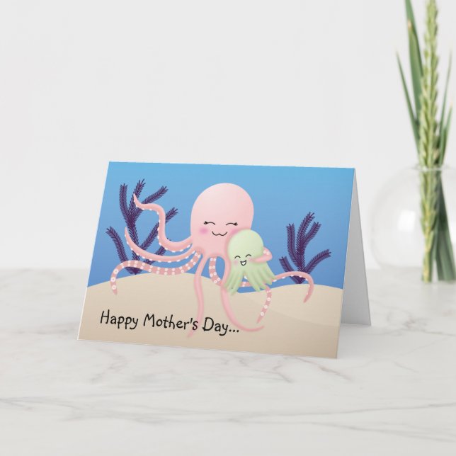 Octopus, Happy Mother's Day... Card (Front)