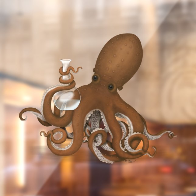 Octopus Holding Glass Flask Chemistry Steampunk (Sheet 2)