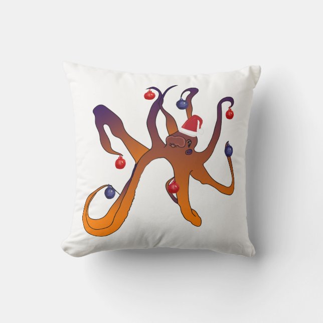 Octopus Holiday Art Cushion (Front)