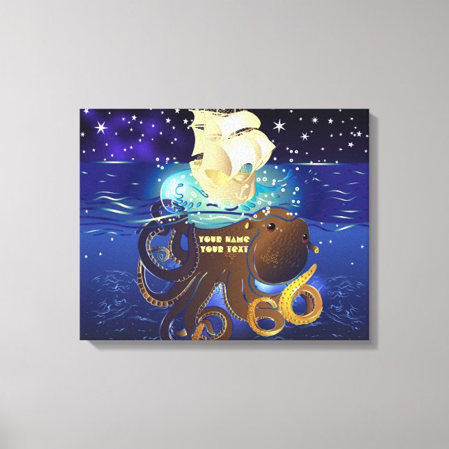 Octopus Huge and Caravella Canvas Print (Front)