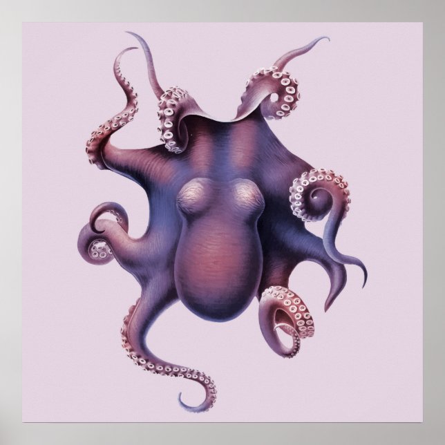 Octopus Illustration Poster (Front)