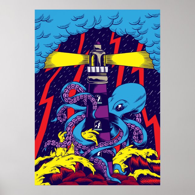 Octopus Illustration Poster (Front)