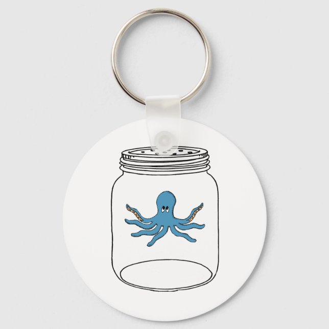 Octopus in a Jar Key Ring (Front)