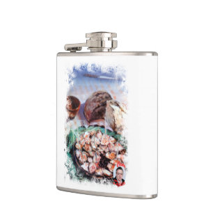 Octopus in Galician/Polbo á feira/Galician octopus Hip Flask